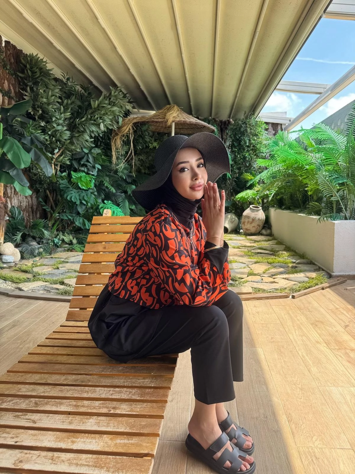 Lara tesettür mayo siyah